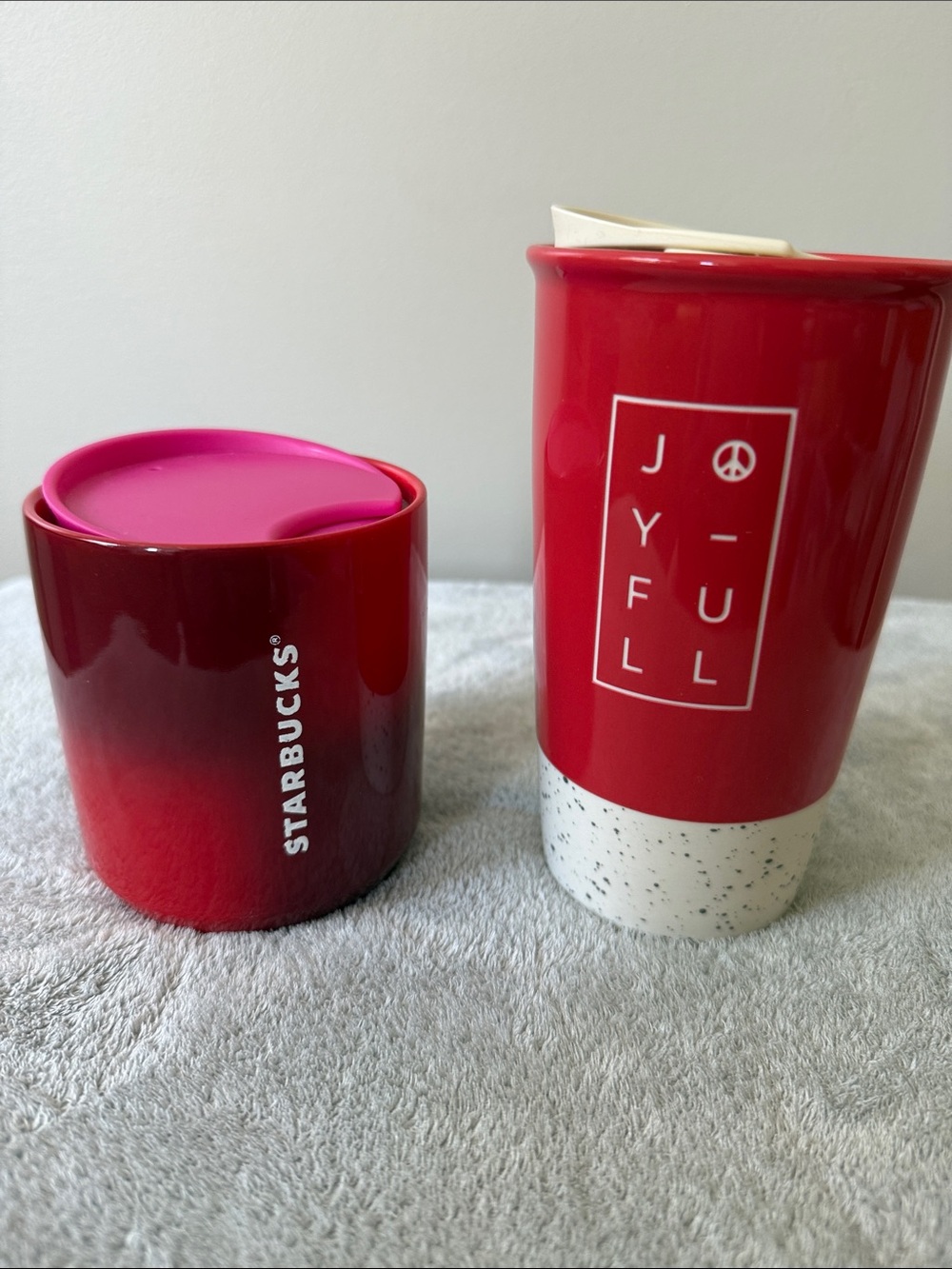 Starbucks Red Ceramic Tumbler Set
